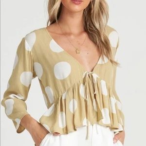 NWT polka dot blouse